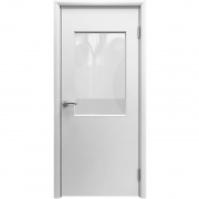 Дверь влагостойкая WEB-30 гладкая белая с остеклением